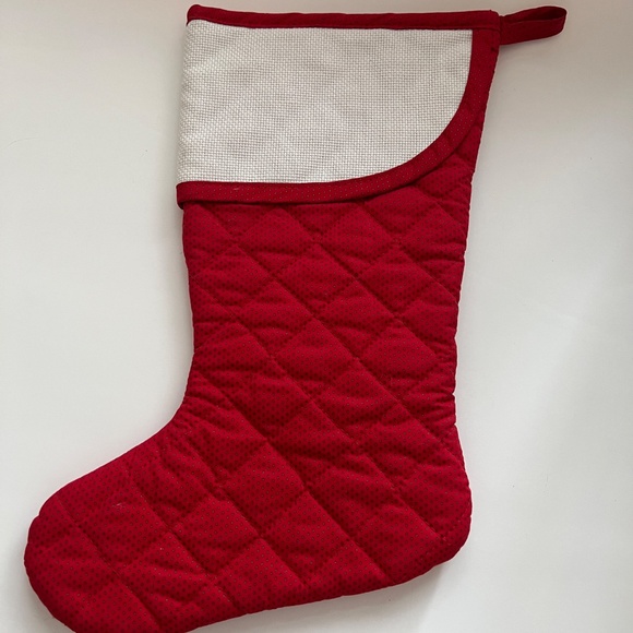 "Peace on Earth"  Christmas Cross Stitch Large Stocking Vintage Christmas - Picture 4 of 7